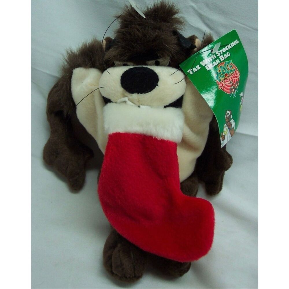 NWT Vintage 1998 WB Looney Tunes Taz with stocking